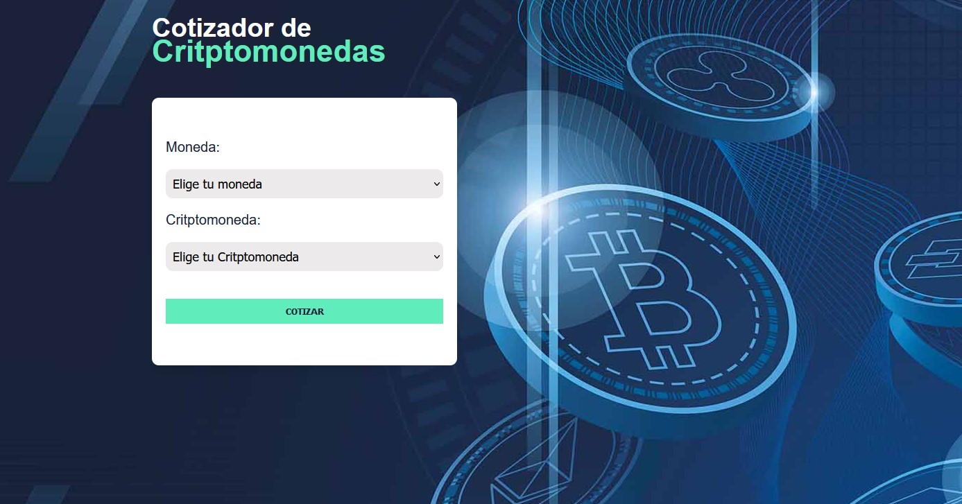 Cotizador de Criptomonedas en Vue.js 3